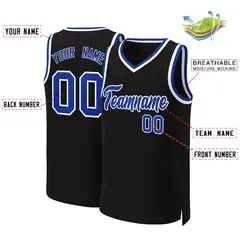 Black Royal-White Classic Basketball Jersey 2