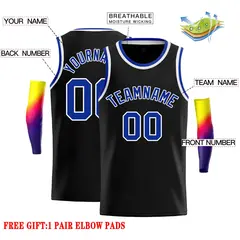 Black Royal White Classic Casual Basketball Jersey 2