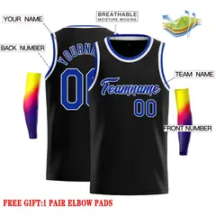 Black Royal White Classic Casual Basketball Jersey 2