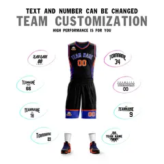 Black Royal-White Graffiti Lightning Basketball Jersey 4