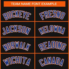 Black Royal White-Orange Classic Style Hockey Jersey 3