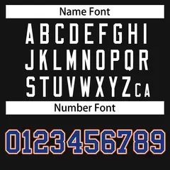 Black Royal White-Orange Classic Style Hockey Jersey 4