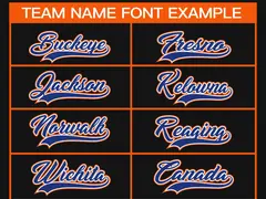 Black Royal White-Orange Classic Style Hockey Jersey 3