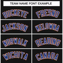 Black Royal White-Orange Classic Style Hockey Jersey 3
