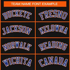 Black Royal White-Orange Classic Style Hockey Jersey 3