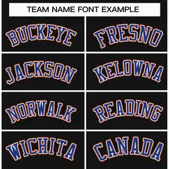 Black Royal White-Orange Classic Style Hockey Jersey 3