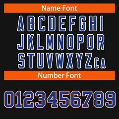 Black Royal White-Orange Classic Style Hockey Jersey 4