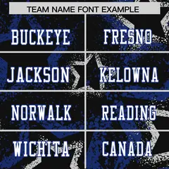 Black Royal White Star Graffiti Authentic Football Jersey 3