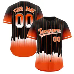 Black San-Francisco City Silhouette Baseball Jersey 1