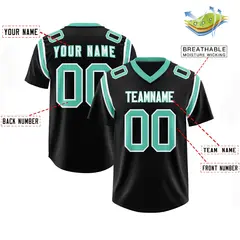 Black Shoulder Cut Two-Tone Authentic Football Jersey 2