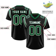 Black Shoulder Cut Two-Tone Authentic Football Jersey 2