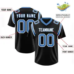 Black Shoulder Cut Two-Tone Authentic Football Jersey 2