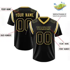Black Shoulder Cut Two-Tone Authentic Football Jersey 2