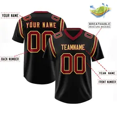 Black Shoulder Cut Two-Tone Authentic Football Jersey 2