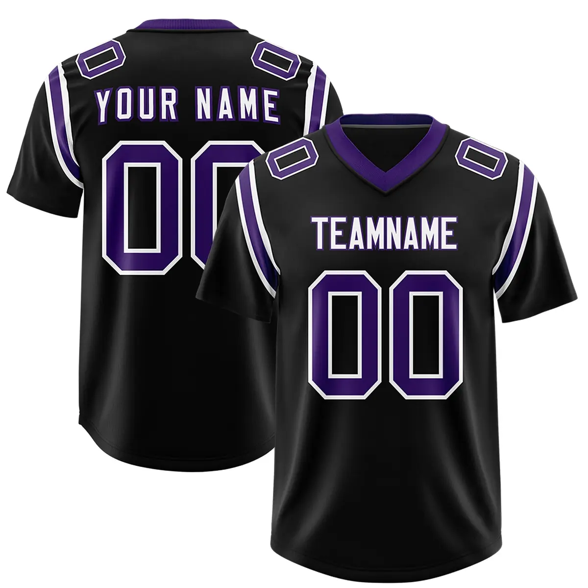 Black Shoulder Cut Two-Tone Authentic Football Jersey