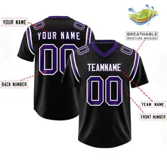 Black Shoulder Cut Two-Tone Authentic Football Jersey 2