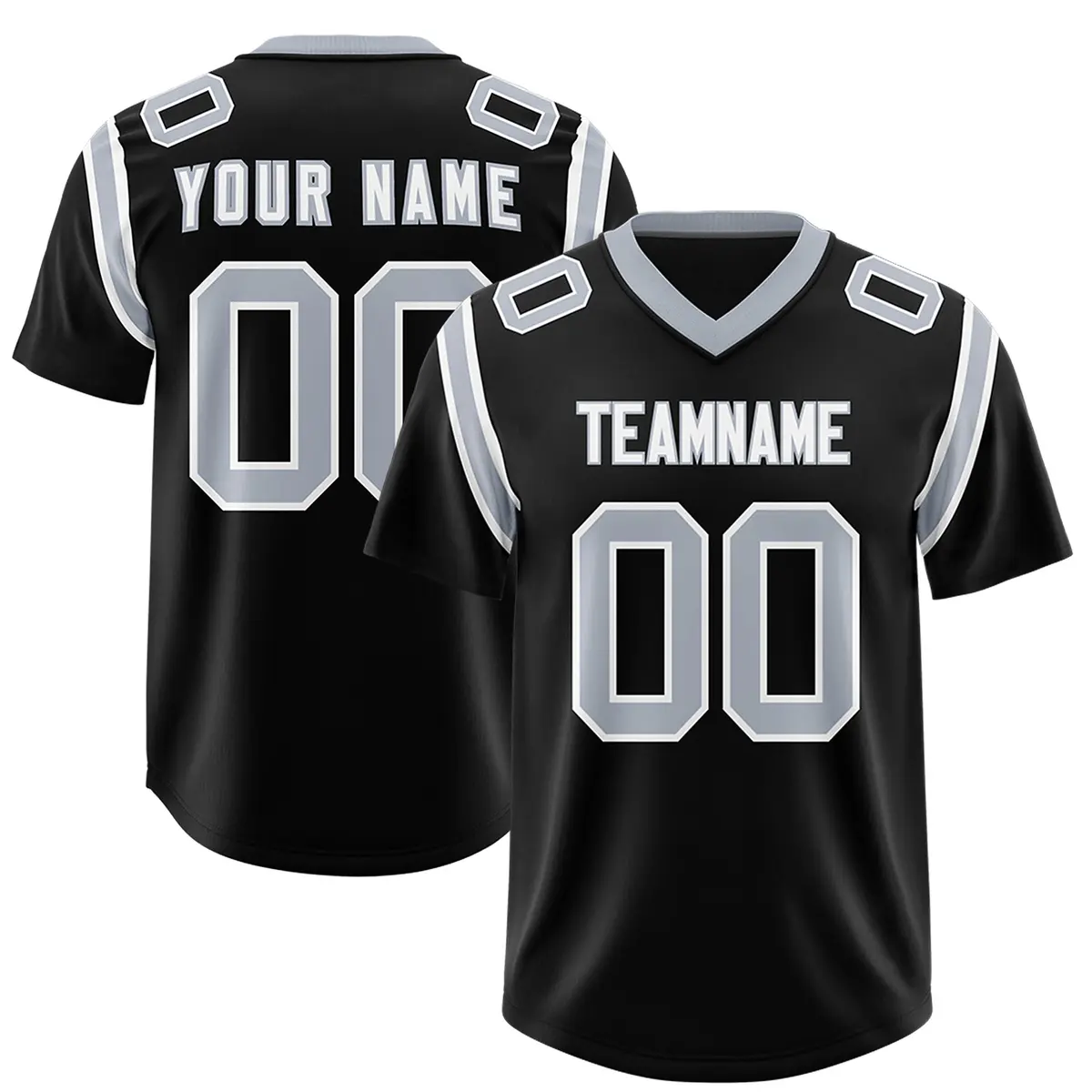 Black Shoulder Cut Two-Tone Authentic Football Jersey