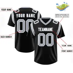 Black Shoulder Cut Two-Tone Authentic Football Jersey 2