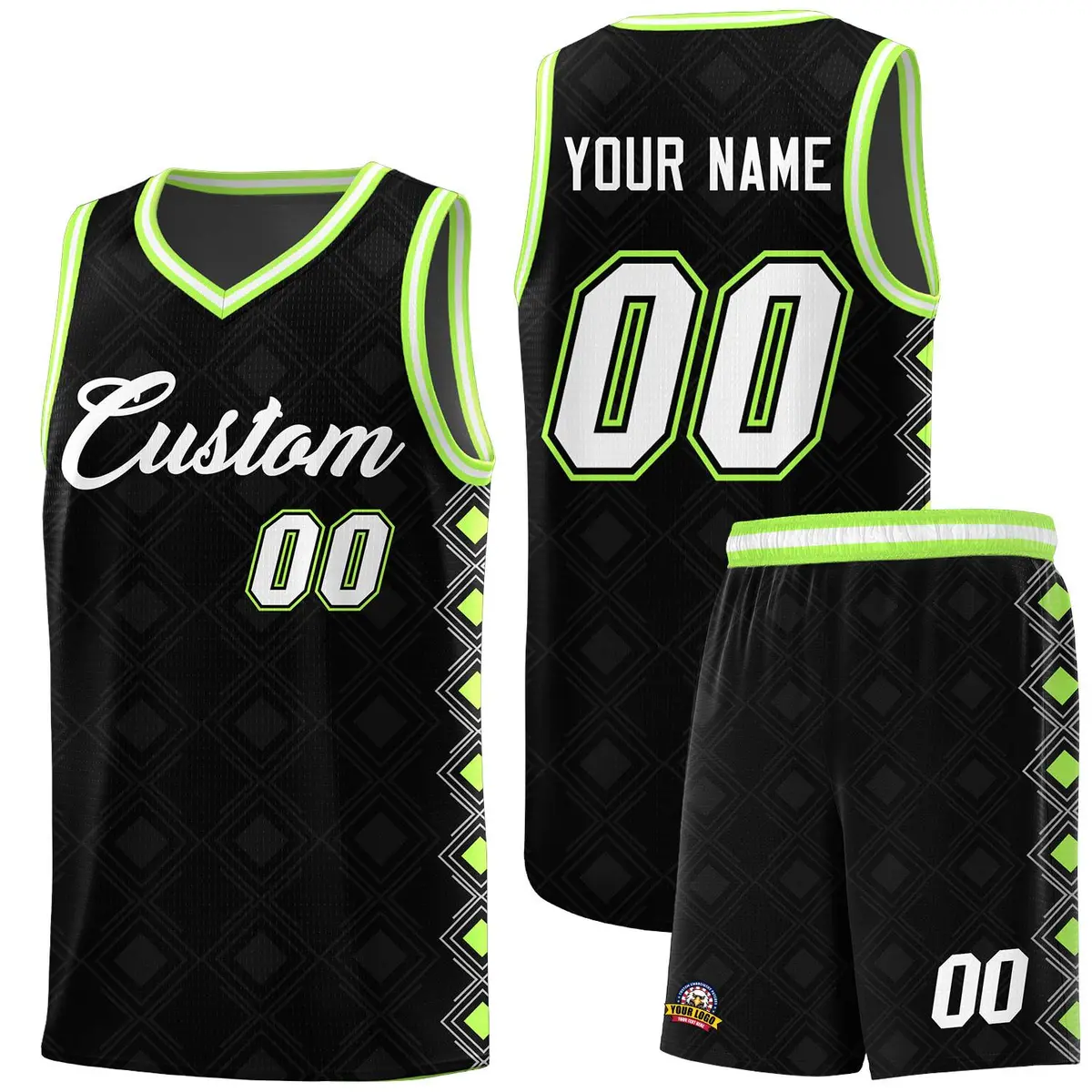 Black Side Blocks Sports Uniform Basketball Jersey