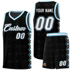 Black Side Blocks Sports Uniform Basketball Jersey