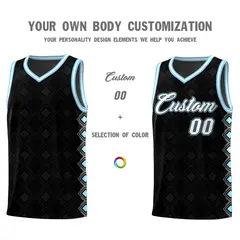 Black Side Blocks Sports Uniform Basketball Jersey 3