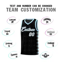 Black Side Blocks Sports Uniform Basketball Jersey 4