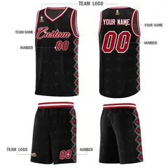 Black Side Blocks Sports Uniform Basketball Jersey 5