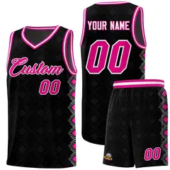 Black Side Blocks Sports Uniform Basketball Jersey