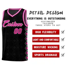 Black Side Blocks Sports Uniform Basketball Jersey 2