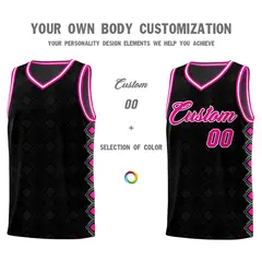 Black Side Blocks Sports Uniform Basketball Jersey 3