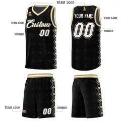 Black Side Blocks Sports Uniform Basketball Jersey 5