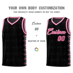 Black Side Blocks Sports Uniform Basketball Jersey 3