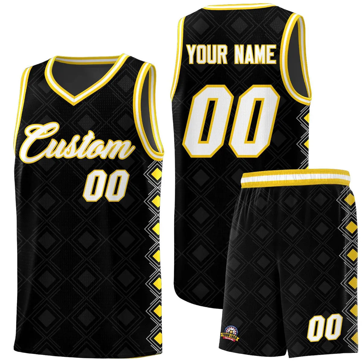Black Side Blocks Sports Uniform Basketball Jersey