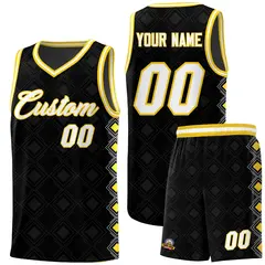 Black Side Blocks Sports Uniform Basketball Jersey 1