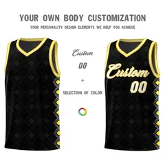 Black Side Blocks Sports Uniform Basketball Jersey 3