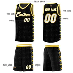 Black Side Blocks Sports Uniform Basketball Jersey 5