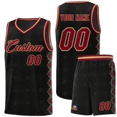 Black Side Blocks Sports Uniform Basketball Jersey