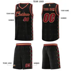 Black Side Blocks Sports Uniform Basketball Jersey 5