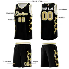 Black Side Lightning Graffiti Basketball Uniform Jersey 5
