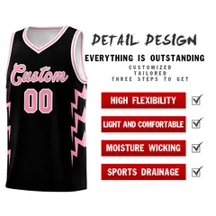 Black Side Lightning Graffiti Basketball Uniform Jersey 2