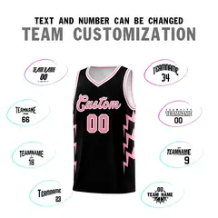 Black Side Lightning Graffiti Basketball Uniform Jersey 4