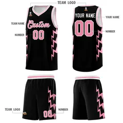 Black Side Lightning Graffiti Basketball Uniform Jersey 5