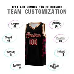 Black Side Lightning Graffiti Basketball Uniform Jersey 4