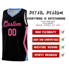 Black Side Rhombus Graffiti Basketball Jersey Set 2