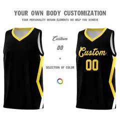 Black Side Rhombus Graffiti Basketball Jersey Set 3