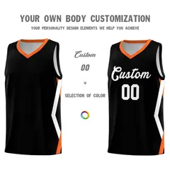Black Side Rhombus Graffiti Basketball Jersey Set 3