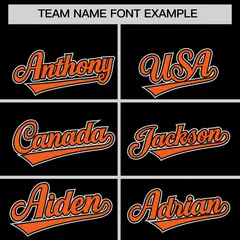 Black Silver and Orange Split Raglan Baseball Hoodie Jersey 3