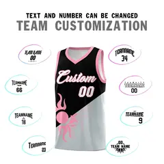 Black Silver Radiant Sun Two Tone Basketball Jersey 5