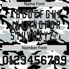 Black Silver White Camo Gradient Fashion Baseball Jersey 4