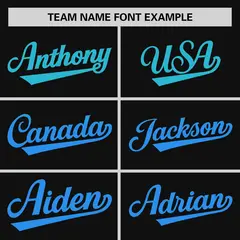 Black Sky Blue-Powder Blue Gradient Side Baseball Jersey 3